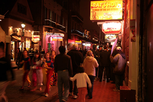 紐奧良 (New Orleans) Bourbon Street at Night