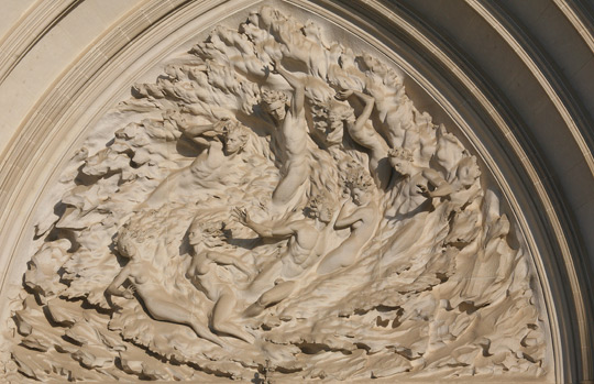 West Front central tympanum Ex Nihilo by Frederick Hart