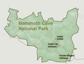 猛獁洞窟 (Mammoth Cave National Park) 國家公園 地圖